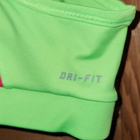 Nike Dri-Fit Green and Pink Non-Padded Sport's Bra Girl's Size XL - Picture 4 of 6